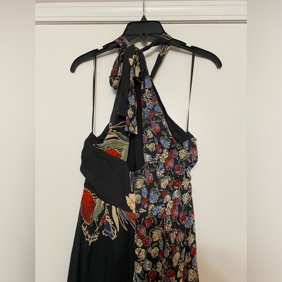FREE PEOPLE Floral Halter Neck Jumpsuit Size 2 - Picture 5 of 12